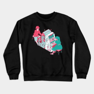 Fighting game girl vs boy Crewneck Sweatshirt